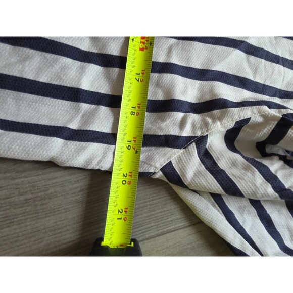 Zara Basic Striped Button-Down Long Sleeve Shirt Dress S Black & White - Picture 8 of 8